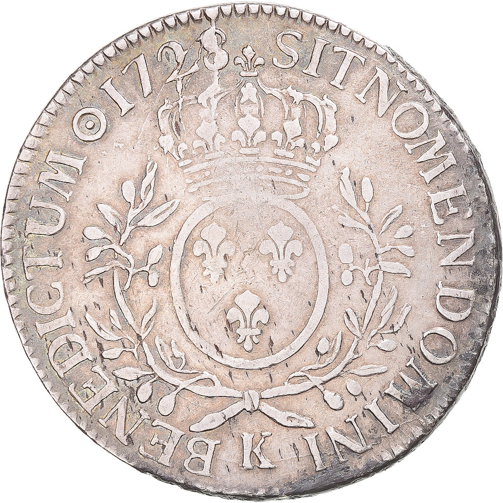 Munten, Frankrijk, Ecu aux branches d'olivier, 1728, Bordeaux, FR, Zilver