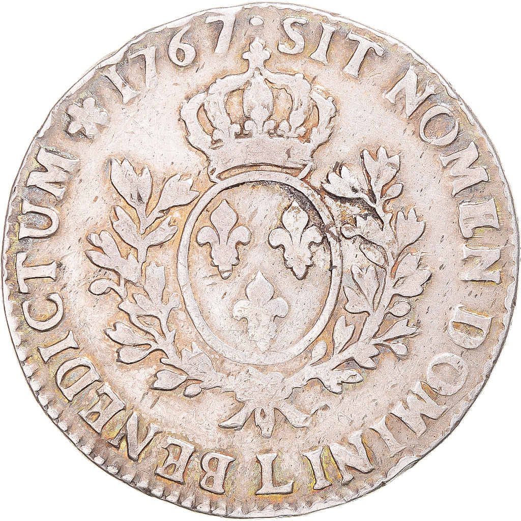 Munten, Frankrijk, Louis XV, Écu au bandeau, 1767, Bayonne, ZG+, Zilver