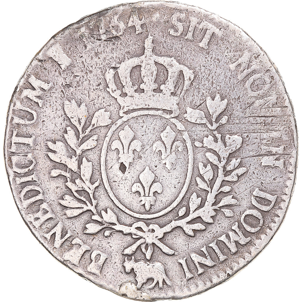 Moneta, Francia, Louis XV, Écu au bandeau, 1764, Pau, MB, Argento