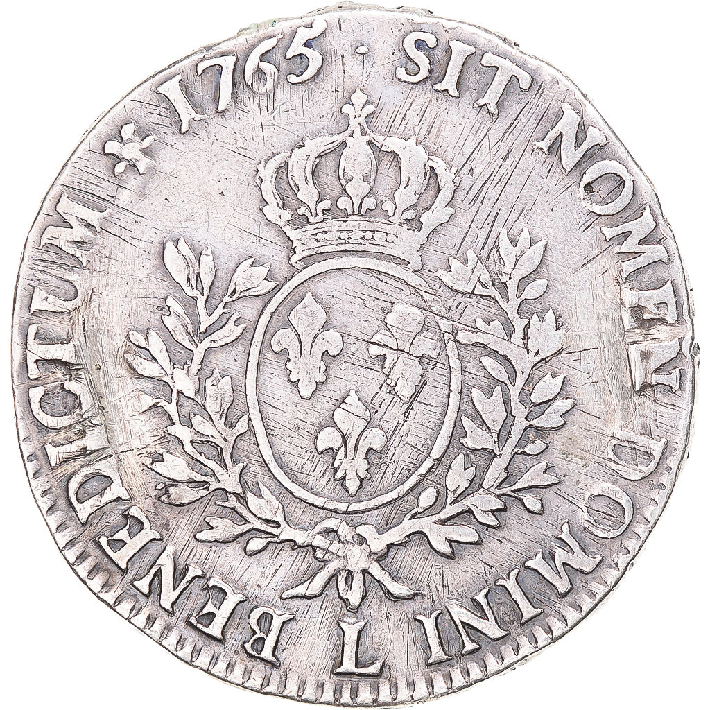 Moneta, Francia, Écu au bandeau, 1765, Bayonne, MB+, Argento