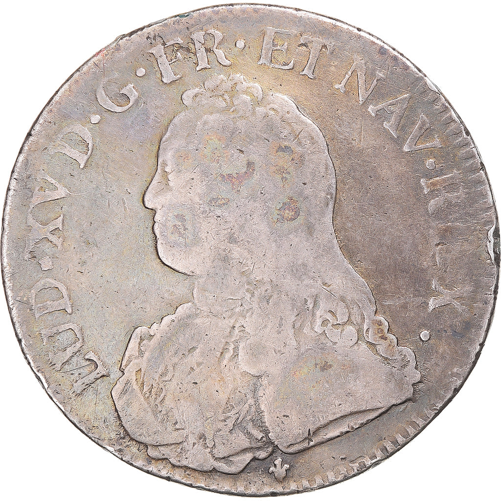 Moneta, Francia, Ecu aux branches d'olivier, 1726, Bordeaux, B+, Argento