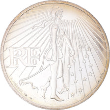 France, 50 Euro, 2010, Paris, Semeuse, MS(63), Silver