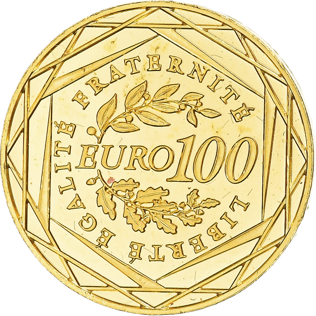 France, 100 Euro, 2009, Paris, Semeuse, MS(64), Gold