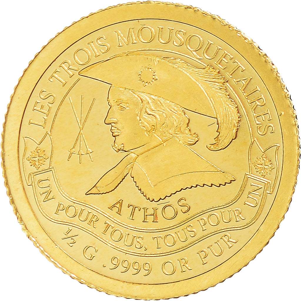 Monnaie, Tchad, 3000 Francs, 2022, Athos, FDC, Or