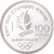 Moneta, Francia, Albertville 1992, 100 Francs, 1990, Paris, FDC, Argento