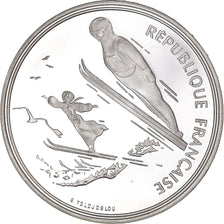 Coin, France, Albertville 1992, 100 Francs, 1991, Paris, MS(65-70), Silver