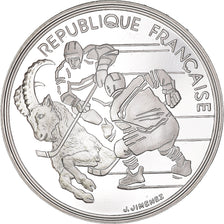 Monnaie, France, Albertville 1992, 100 Francs, 1991, Paris, FDC, Argent