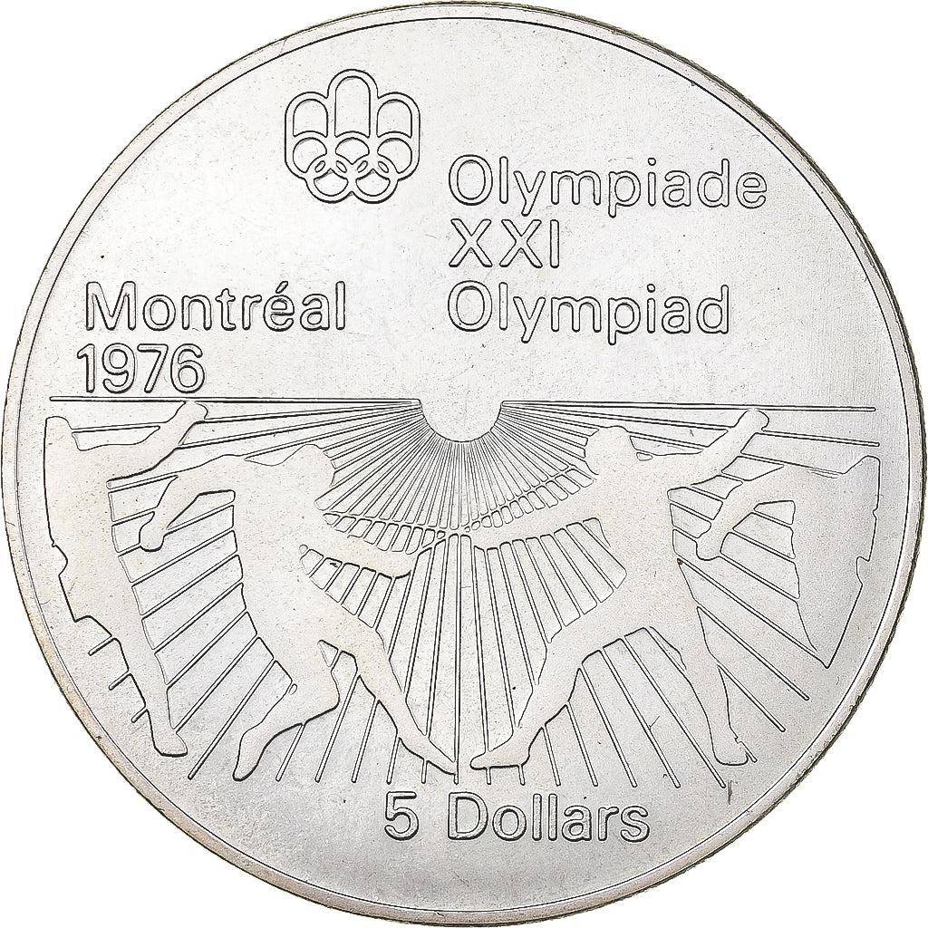 Coin, Canada, 1976 Olympics - Fencing, 5 Dollars, 1976, MS(63), Silver