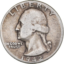 Coin, United States, Washington, Quarter, 1942, U.S. Mint, VF(30-35), Silver