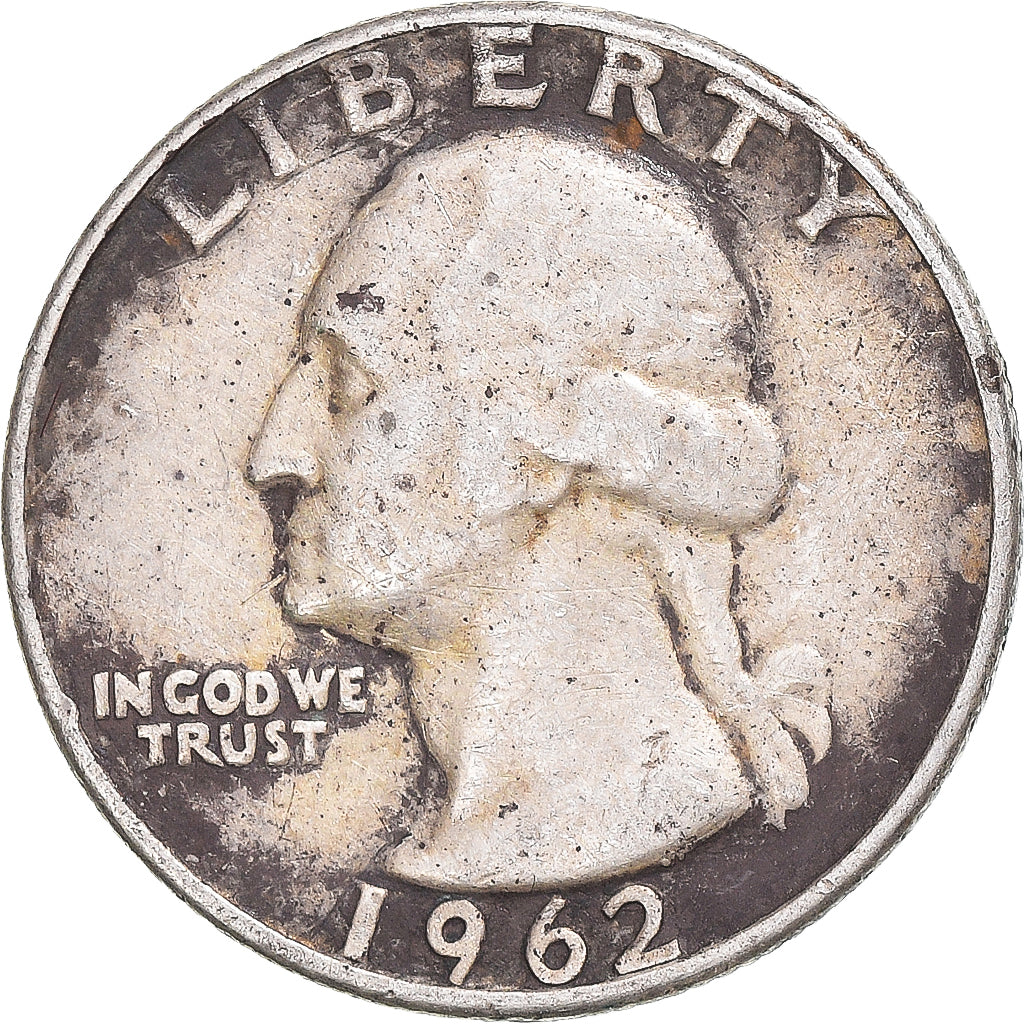 Coin, United States, Washington, Quarter, 1962, U.S. Mint, VF(30-35), Silver