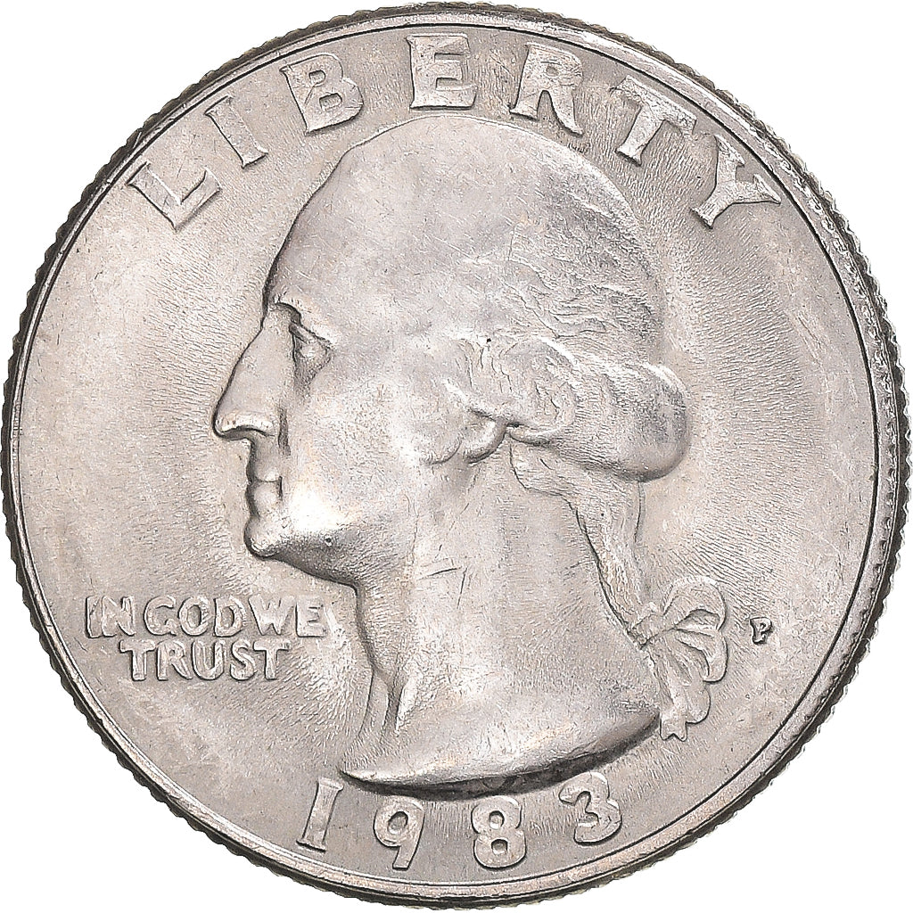 Monnaie, États-Unis, Washington, Quarter, 1983, U.S. Mint, TTB, Argent