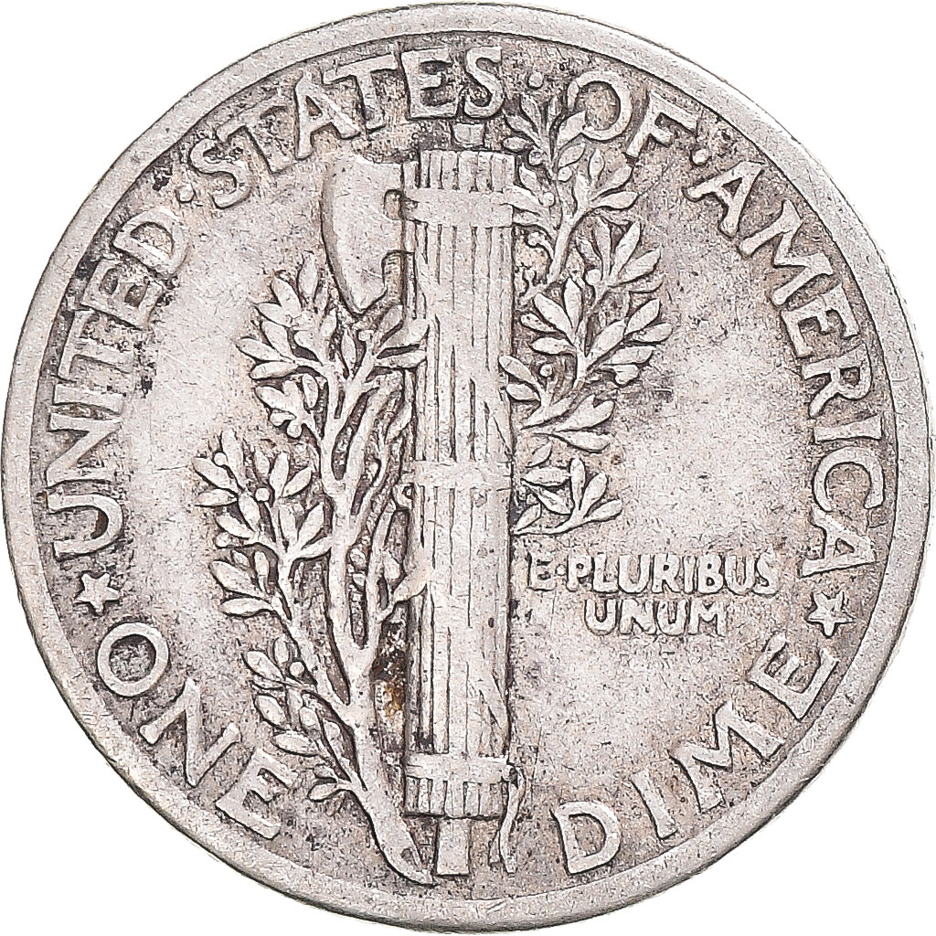 Coin, United States, Mercury, Dime, 1936, U.S. Mint, VF(30-35), Silver
