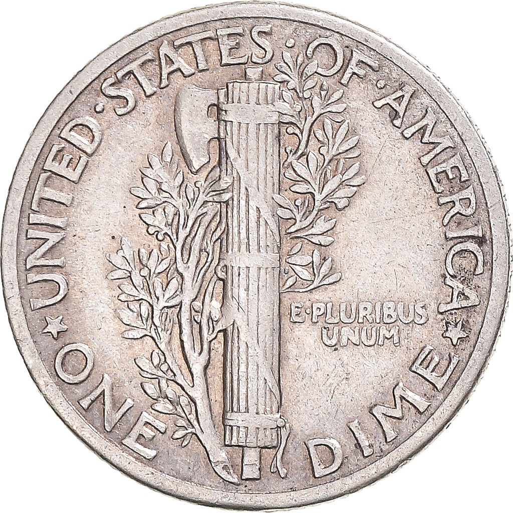 Coin, United States, Mercury, Dime, 1939, U.S. Mint, VF(30-35), Silver