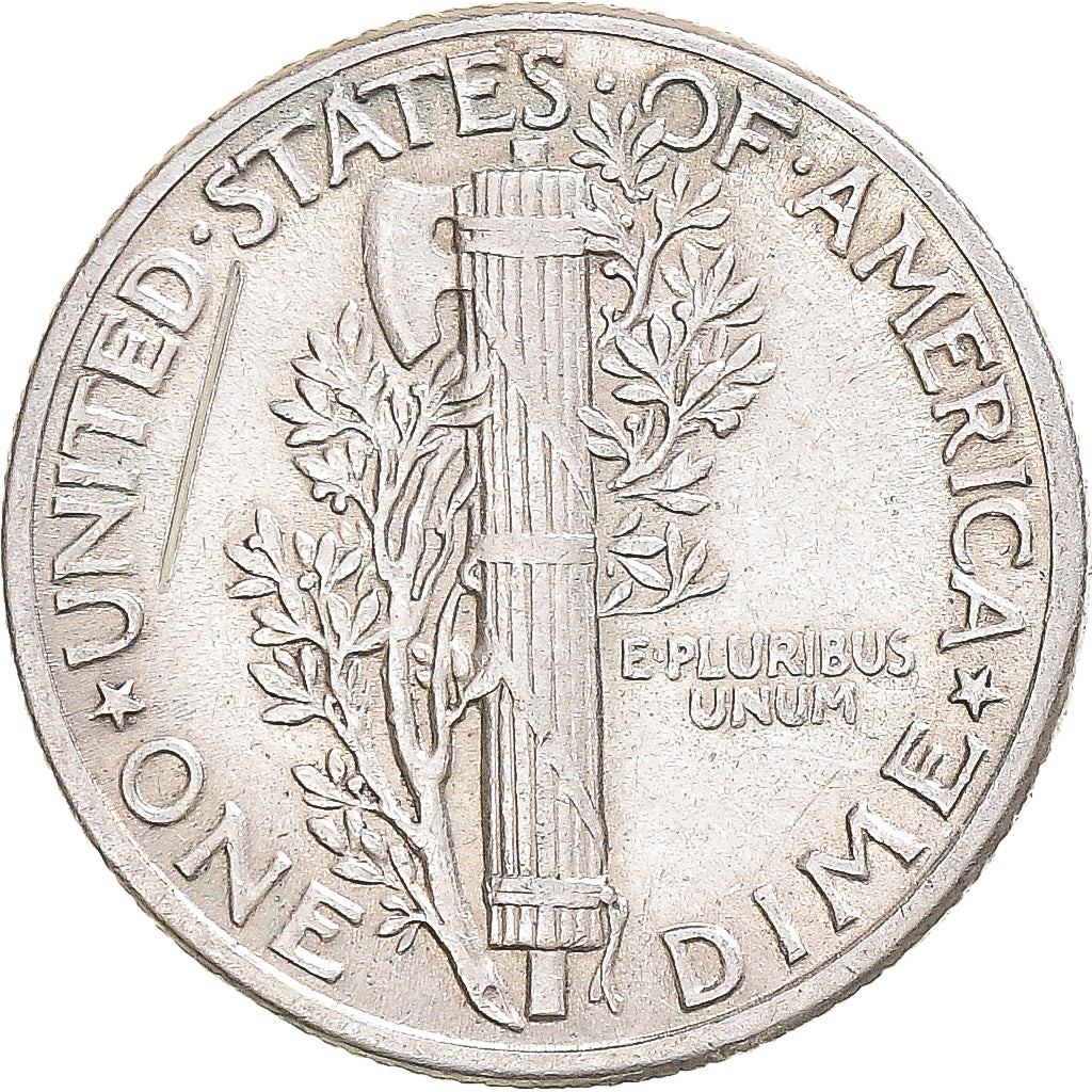 Coin, United States, Mercury, Dime, 1945, U.S. Mint, VF(30-35), Silver