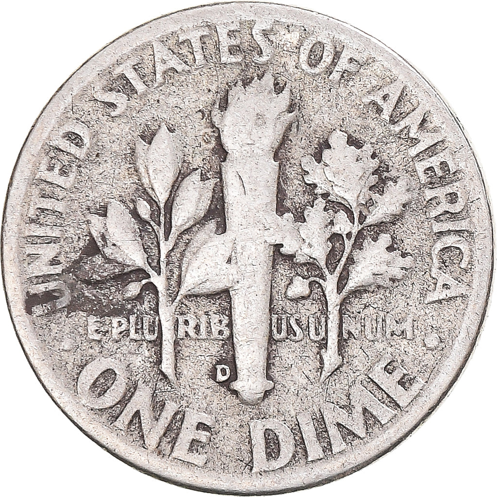 Coin, United States, Roosevelt, Dime, 1951, U.S. Mint, VF(20-25), Silver