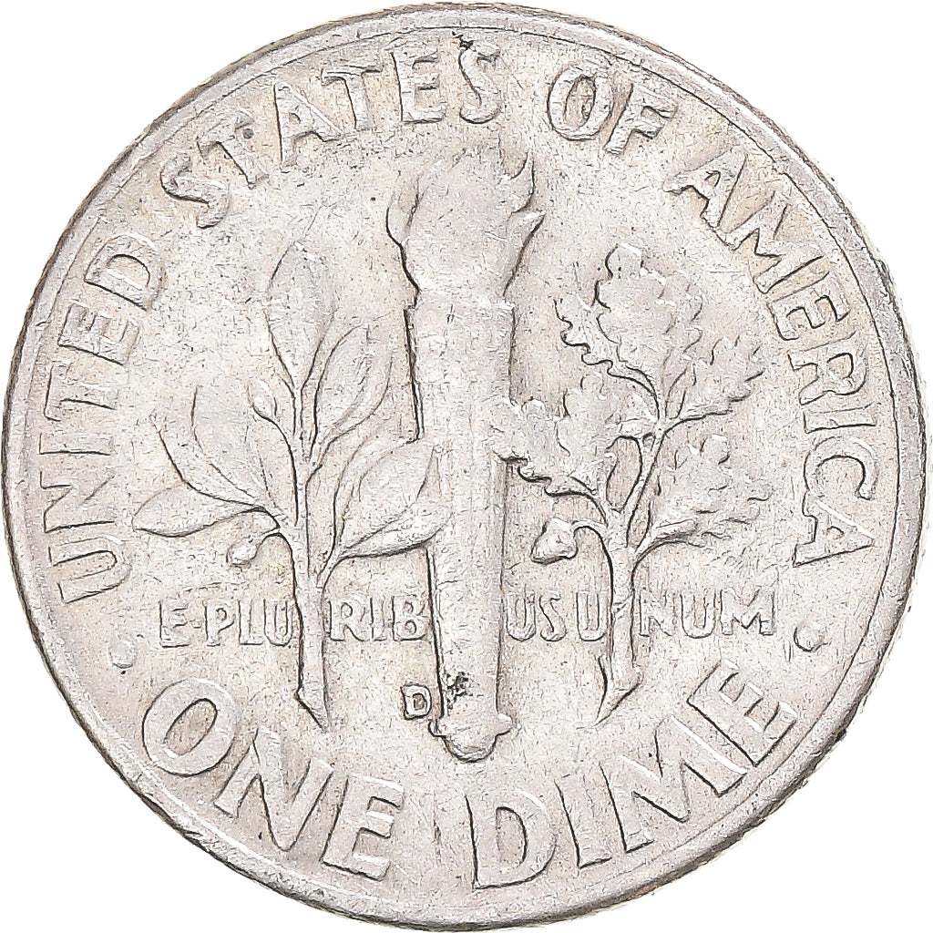 Coin, United States, Roosevelt, Dime, 1958, U.S. Mint, VF(30-35), Silver