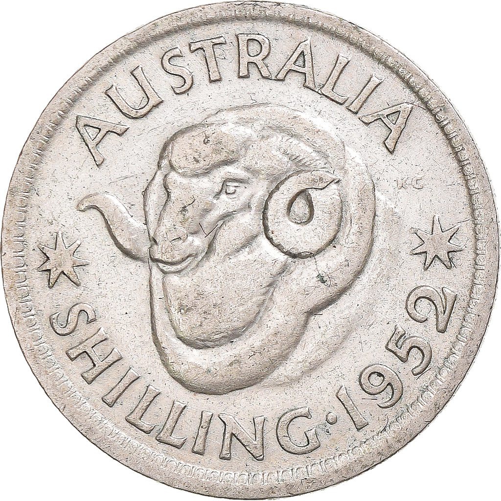 Coin, Australia, George VI, Shilling, 1952, VF(20-25), Silver