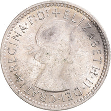Monnaie, Australie, Elizabeth II, Sixpence, 1958, TB, Argent