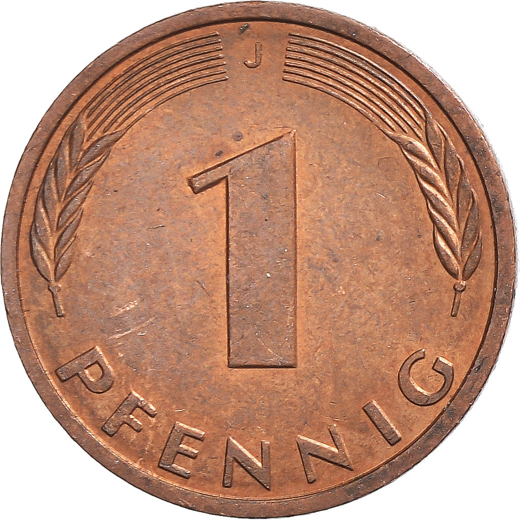 Monnaie, République fédérale allemande, Pfennig, 1980, TTB, Cuivre plaqué