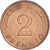 Moneda, ALEMANIA - REPÚBLICA FEDERAL, 2 Pfennig, 1959, Karlsruhe, BC+, Cobre