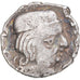 Monnaie, India, Drachme, 218-414, Abhiras, TB, Argent