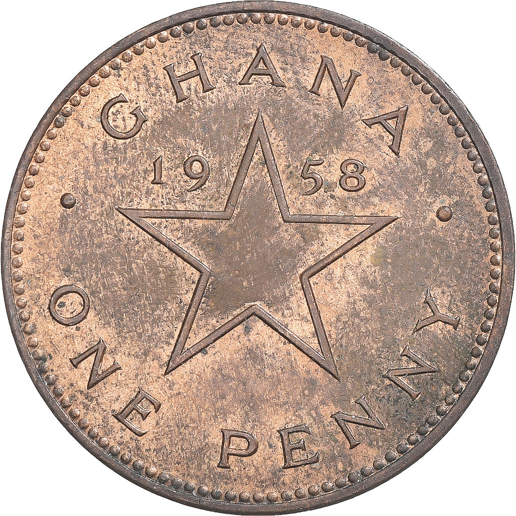 Monnaie, Ghana, Penny, 1958, TB, Bronze