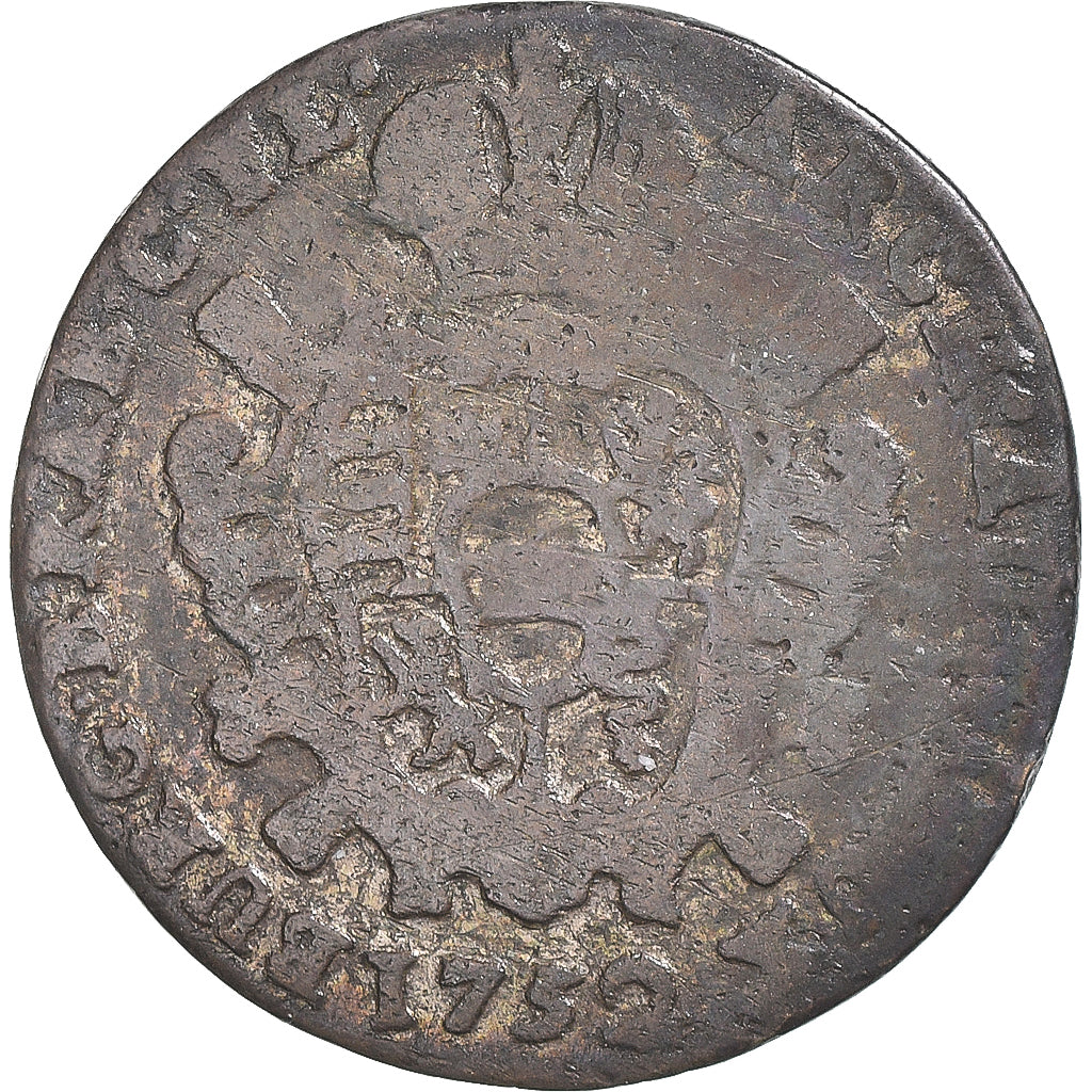 Monnaie, Pays-Bas autrichiens, Maria Theresa, Escalin, 1752, Bruges, Faux