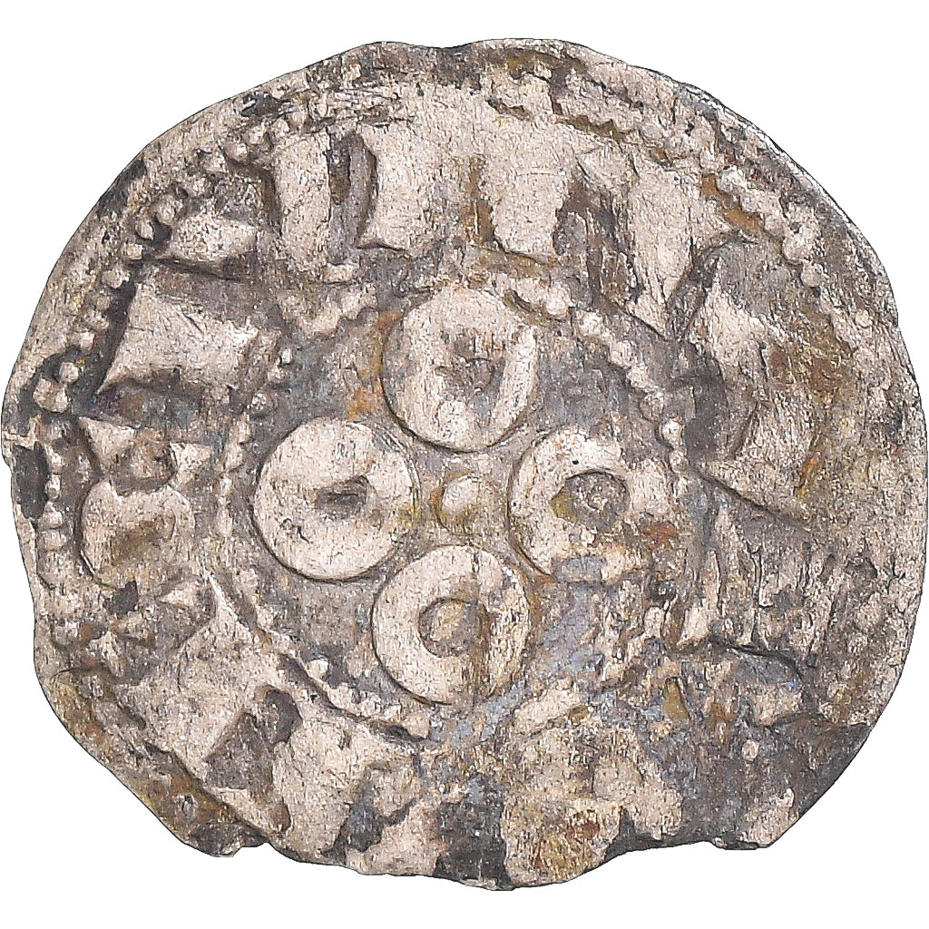 Monnaie, France, Ermengarde, Obole, 1134-1192, Narbonne, TB+, Argent