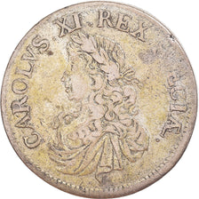 Moneta, Szwecja, Charles XI, 2 Mark, 1667, VF(30-35), Srebro