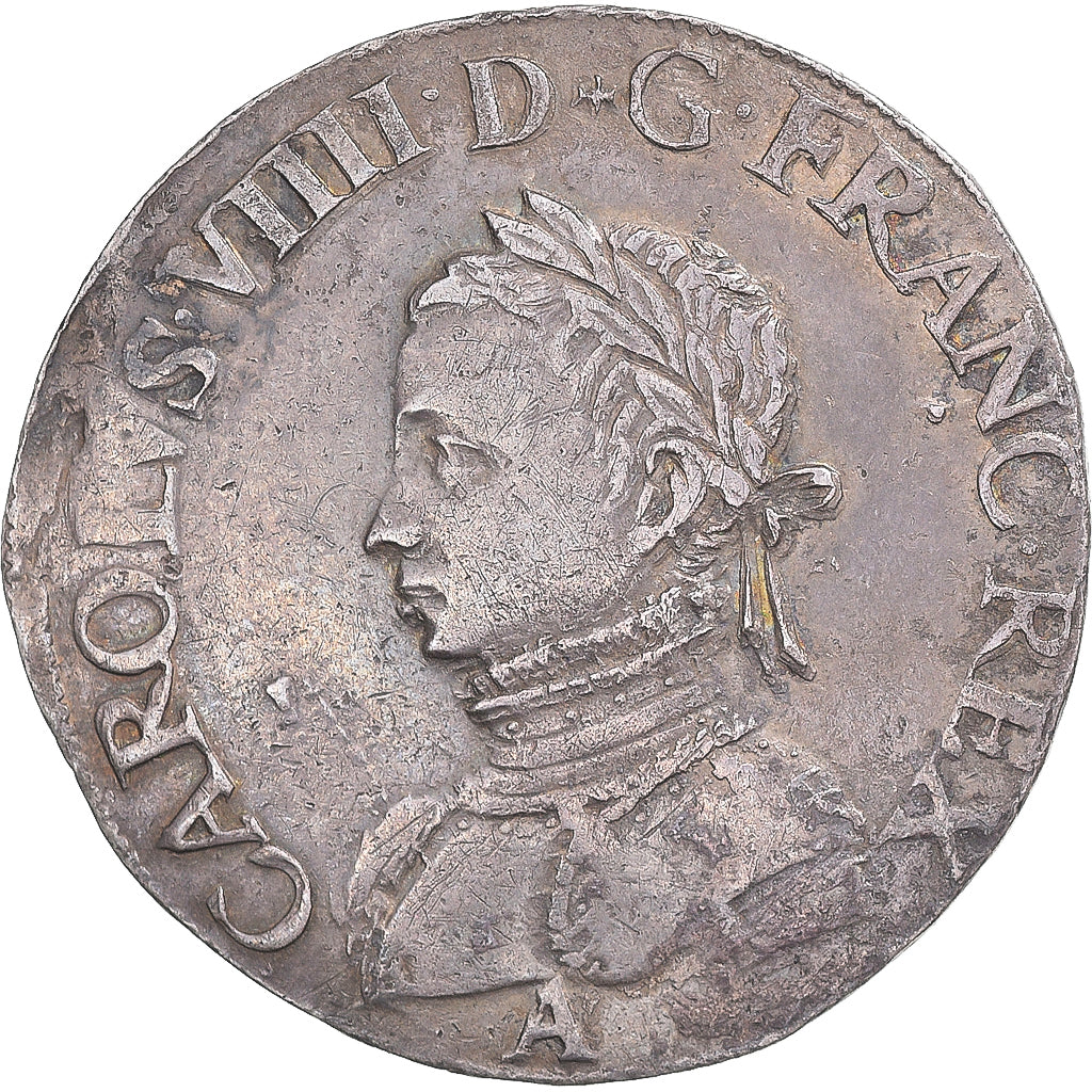 Münze, Frankreich, Charles IX, Teston, 1563, Paris, SS+, Silber, Gadoury:429