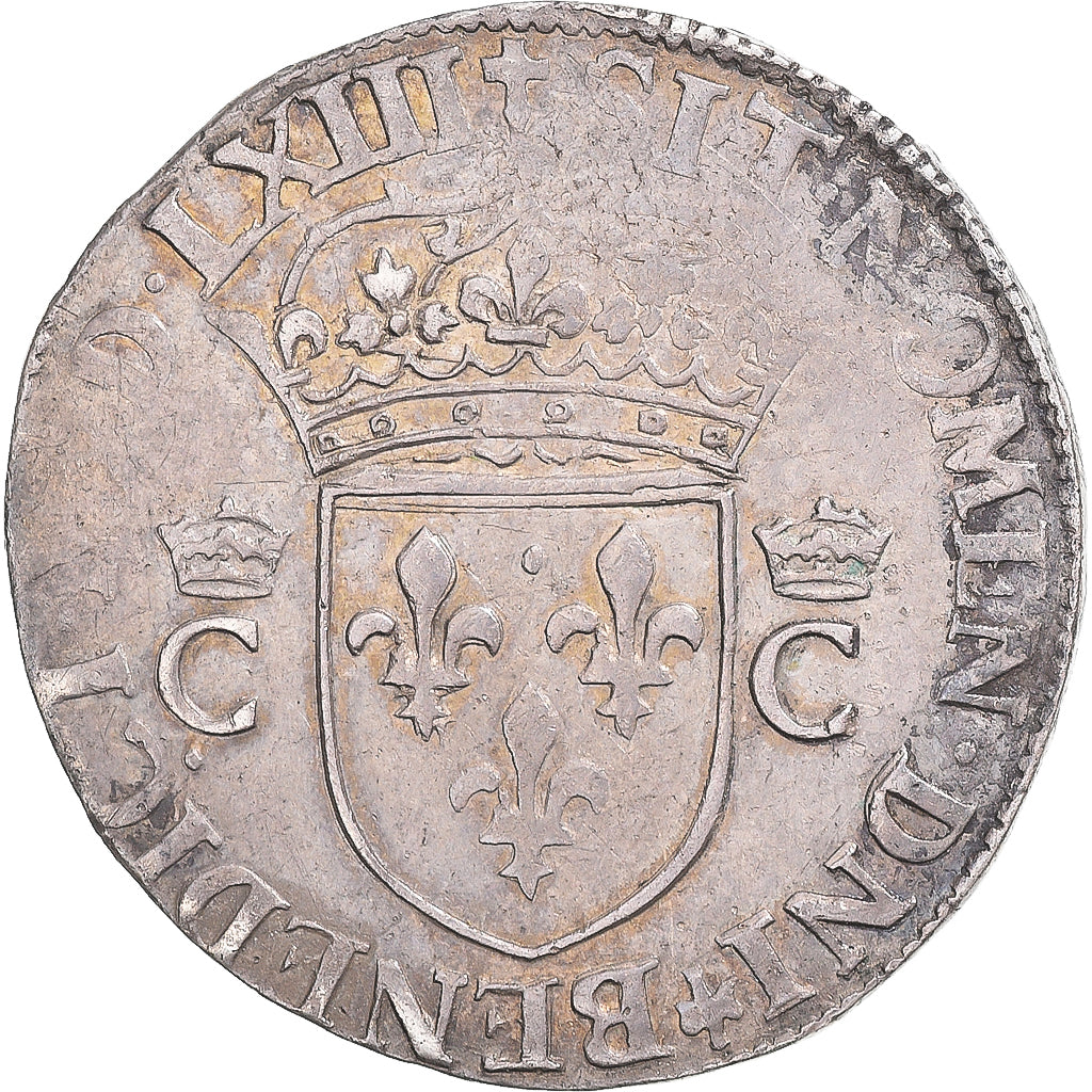Münze, Frankreich, Charles IX, Teston, 1563, Paris, SS+, Silber, Gadoury:429