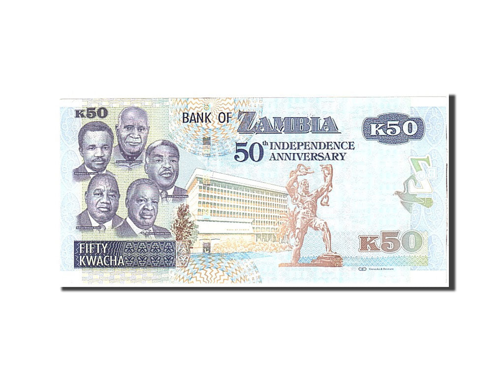 Banknote, Zambia, 50 Kwacha, 2014, Undated, KM:53, UNC(65-70)