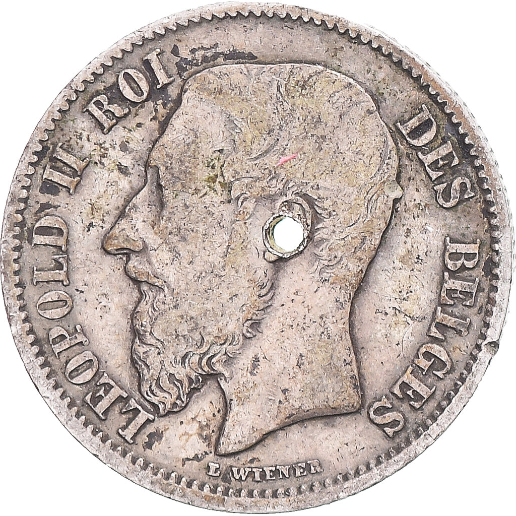 Coin, Belgium, Leopold II, 50 Centimes, 1898, VF(30-35), Silver