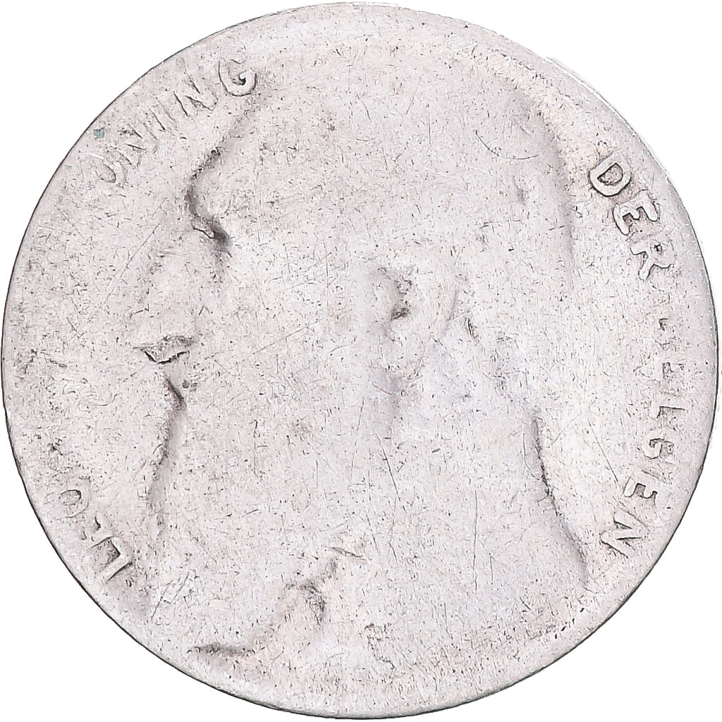 Coin, Belgium, Leopold II, 50 Centimes, 1901, legend in dutch, VG(8-10), Silver