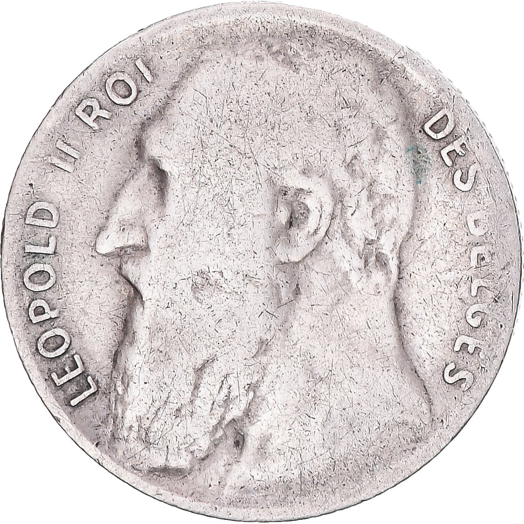 Coin, Belgium, Leopold II, 50 Centimes, 1901, F(12-15), Silver