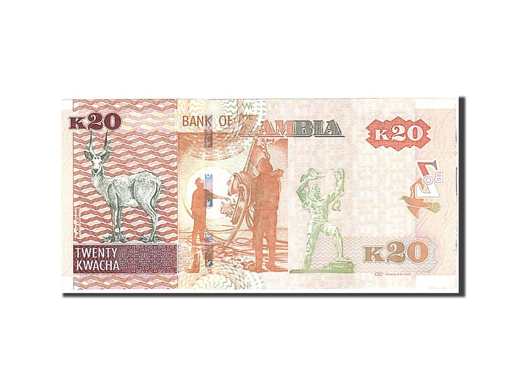 Banknote, Zambia, 20 Kwacha, 2012, Undated, KM:52, UNC(65-70)