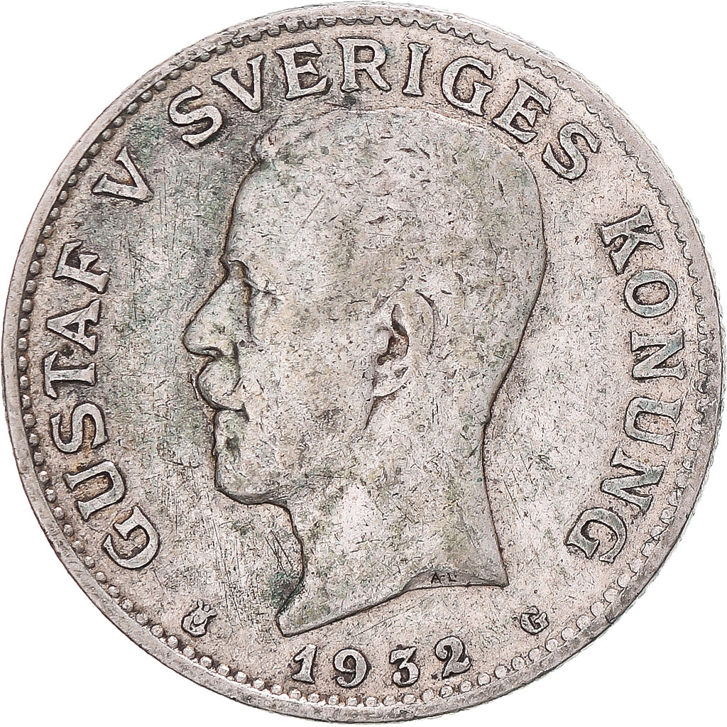 Coin, Sweden, Gustaf V, Krona, 1932, VF(20-25), Silver