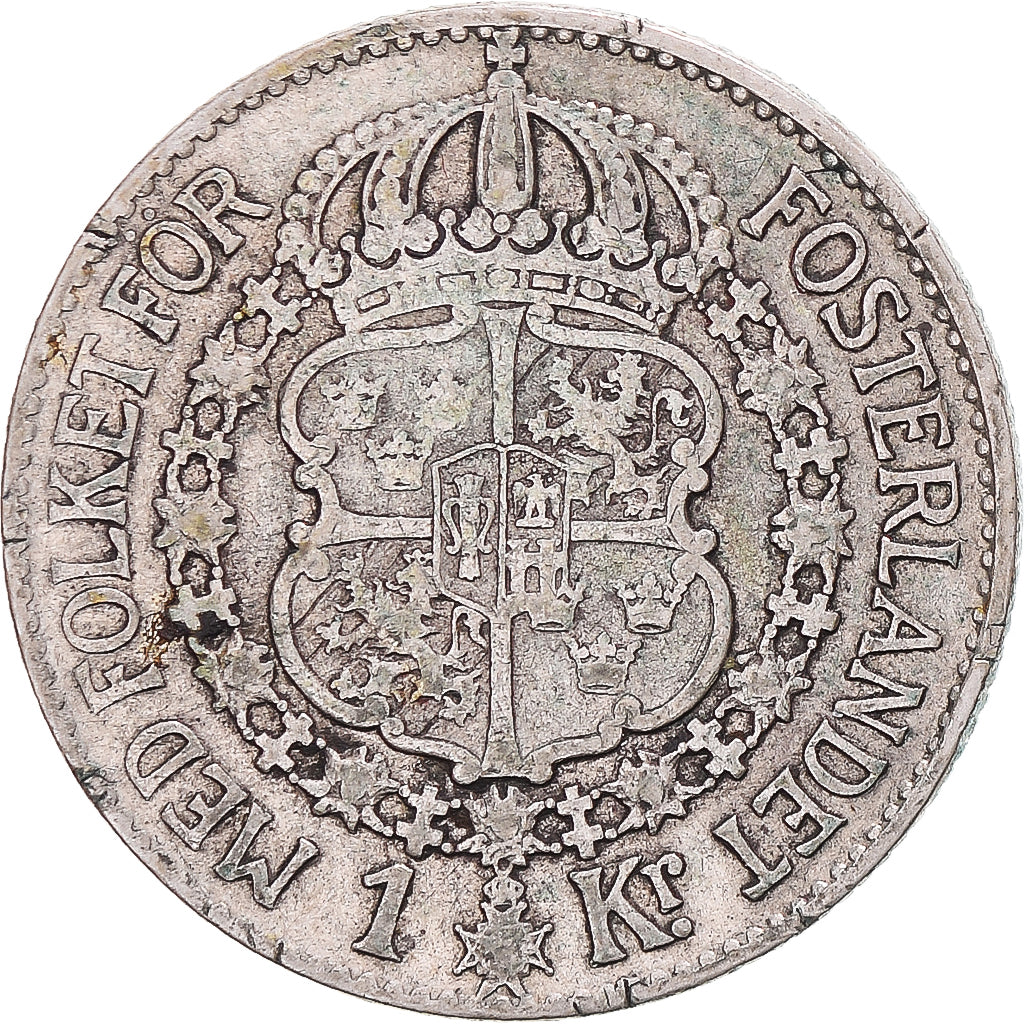 Coin, Sweden, Gustaf V, Krona, 1932, VF(20-25), Silver