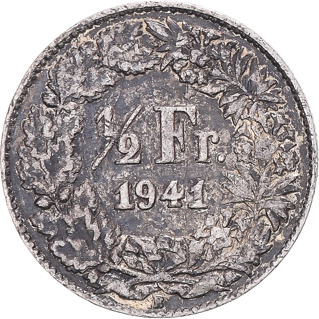 Monnaie, Suisse, 1/2 Franc, 1941, Bern, TB+, Argent
