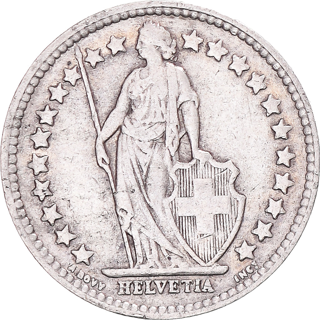 Coin, Switzerland, 1/2 Franc, 1943, Bern, EF(40-45), Silver