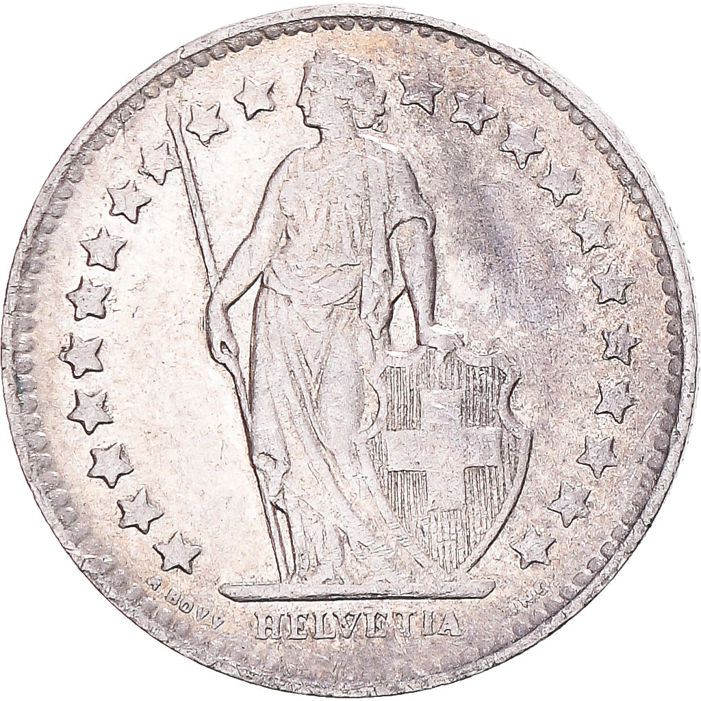 Coin, Switzerland, 1/2 Franc, 1946, Bern, EF(40-45), Silver