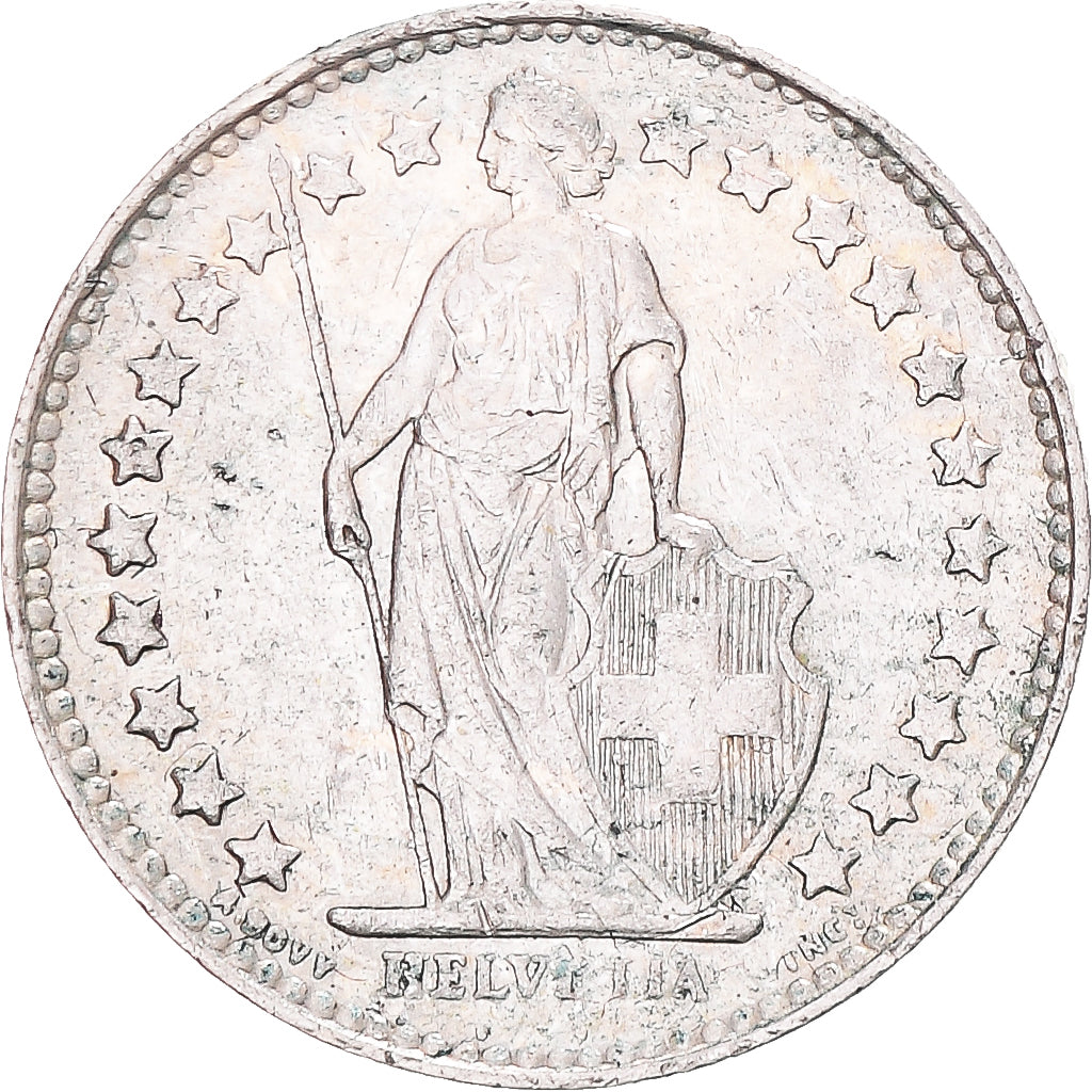 Coin, Switzerland, 1/2 Franc, 1951, Bern, VF(20-25), Silver