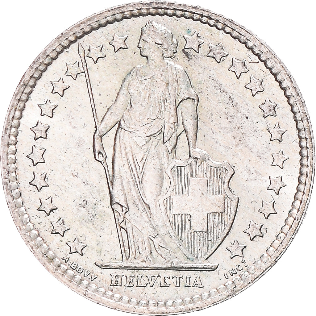 Coin, Switzerland, 1/2 Franc, 1957, Bern, VF(30-35), Silver