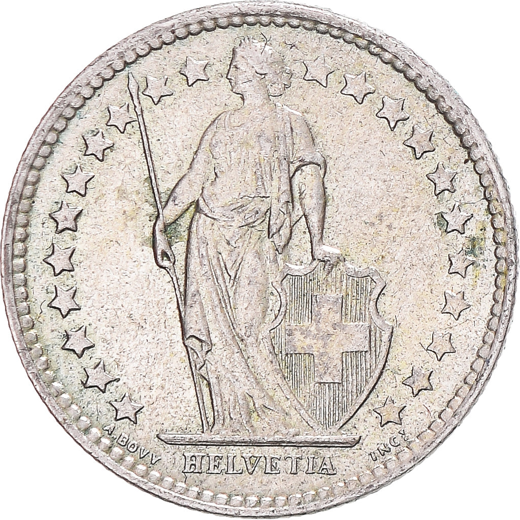 Coin, Switzerland, 1/2 Franc, 1961, Bern, EF(40-45), Silver