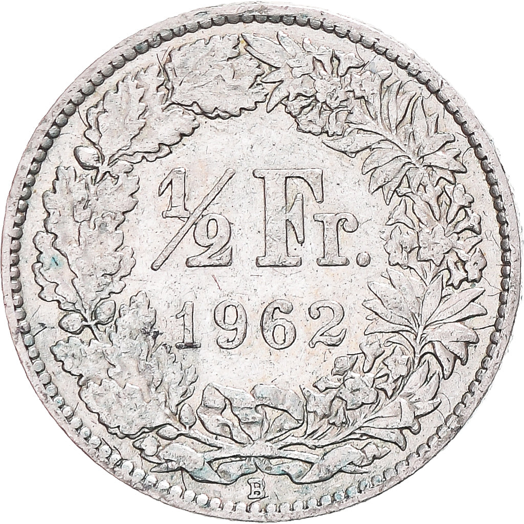 Coin, Switzerland, 1/2 Franc, 1962, Bern, VF(30-35), Silver