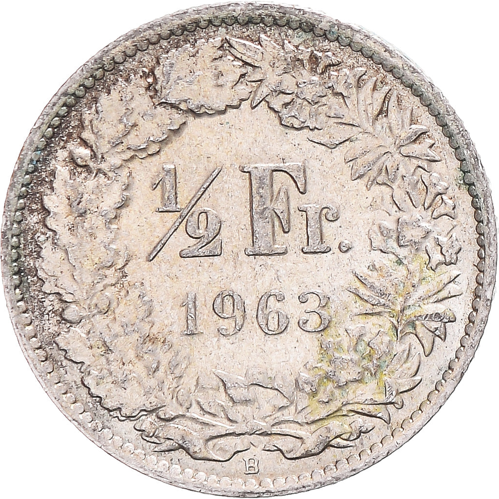 Coin, Switzerland, 1/2 Franc, 1963, Bern, VF(30-35), Silver
