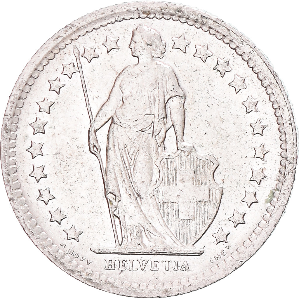 Coin, Switzerland, 1/2 Franc, 1965, Bern, VF(30-35), Silver