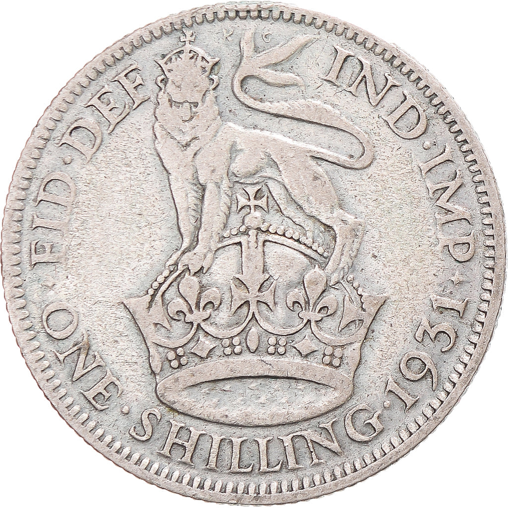Monnaie, Royaume-Uni, George V, Shilling, 1931, TB, Argent