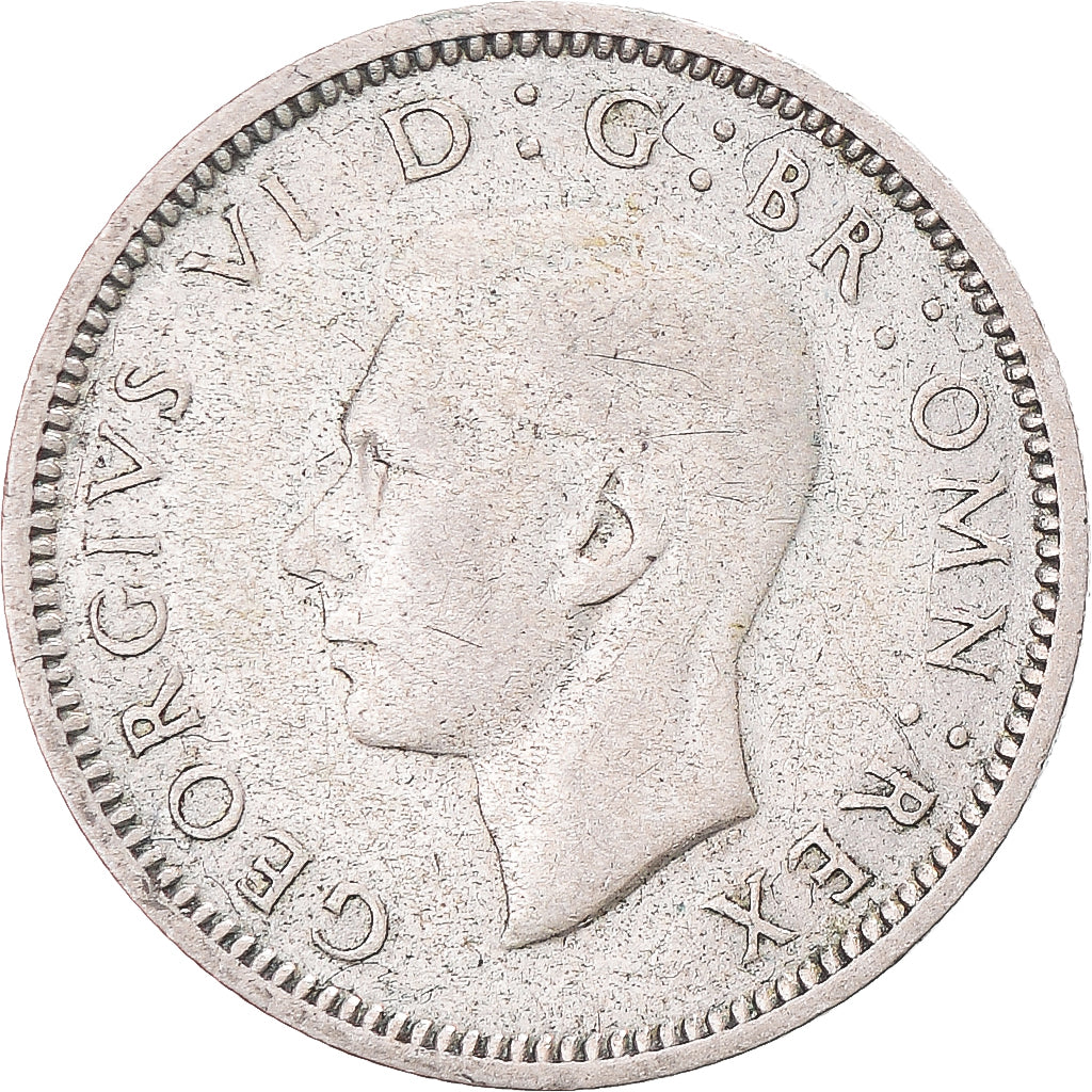 Monnaie, Royaume-Uni, George VI, 6 Pence, 1941, TB+, Argent