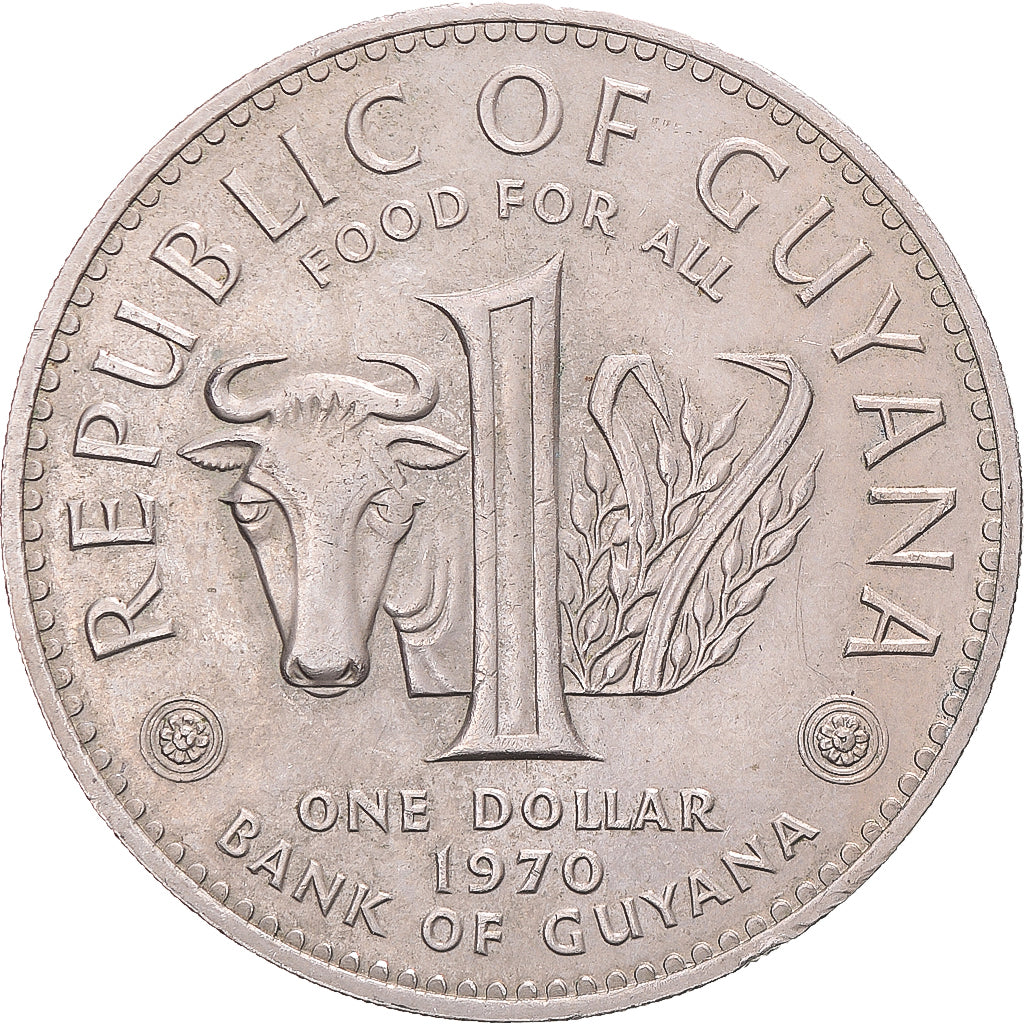 Monnaie, Guyana, Dollar, 1970, TTB+, Cupro-nickel